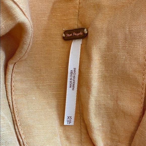 Free People Linen Blend Orange Jumpsuit XS - Picture 11 of 14